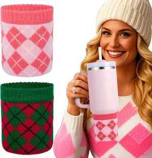 Knitted Sleeve for Christmas Stanley Cup Accessories, Boot Cover for Stanley 30 oz Quencher, Bottom for Stanley 40 oz Cup, Knitting Bottoms for Stanley Tumbler Accessory Set