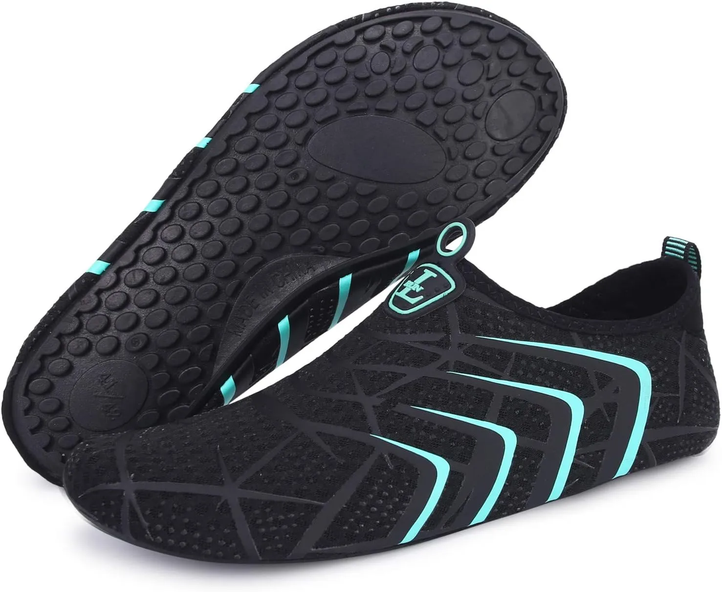 L-RUN Womens Mens Water Shoes Barefoot Skin Aqua Socks for Run Dive Surf Pool Beach Yoga Quick Dry Swim Shoes Non-Slip