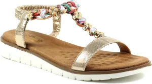 Ladies Tempo Gold T BarSandal