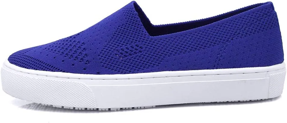 Laforst Fashion Womens Mesh Upper Slip Resistant Server Waitress Slip On Flats