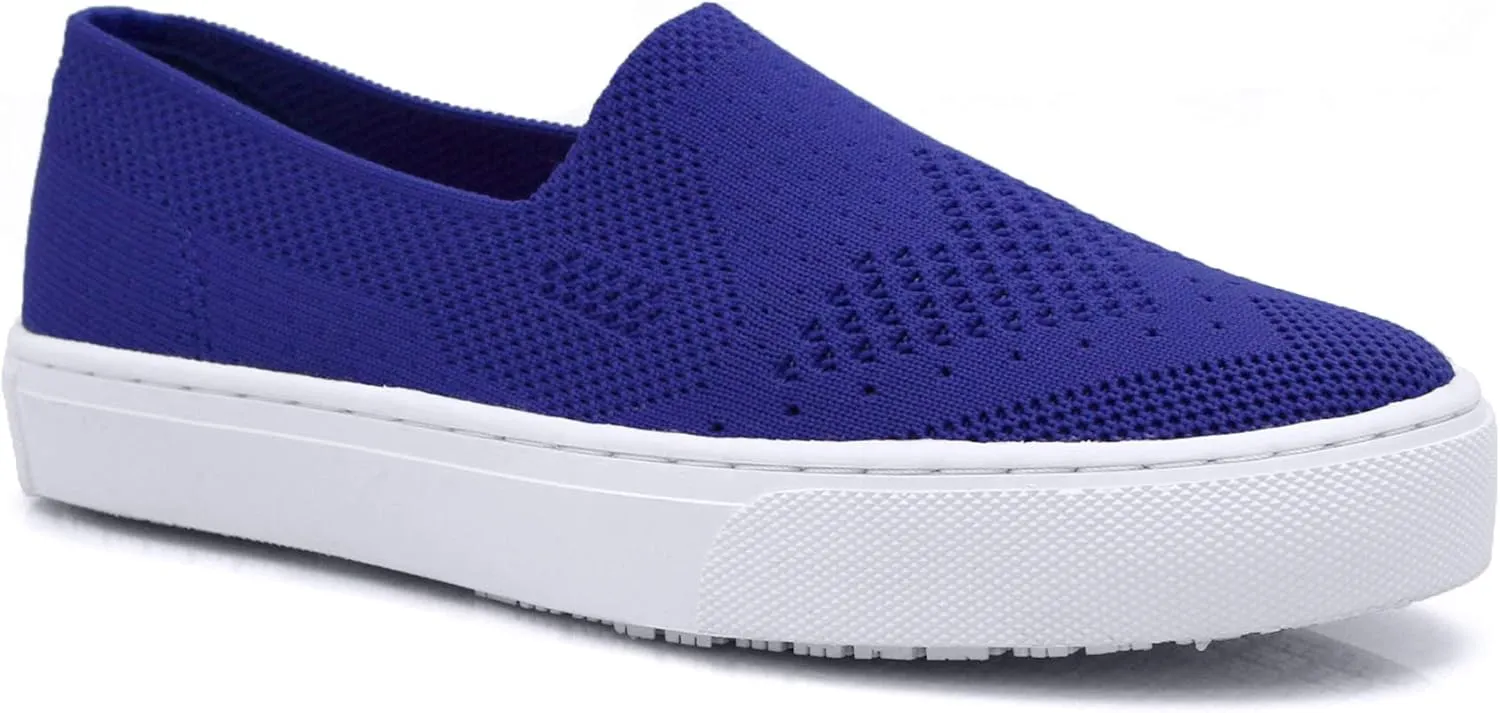 Laforst Fashion Womens Mesh Upper Slip Resistant Server Waitress Slip On Flats
