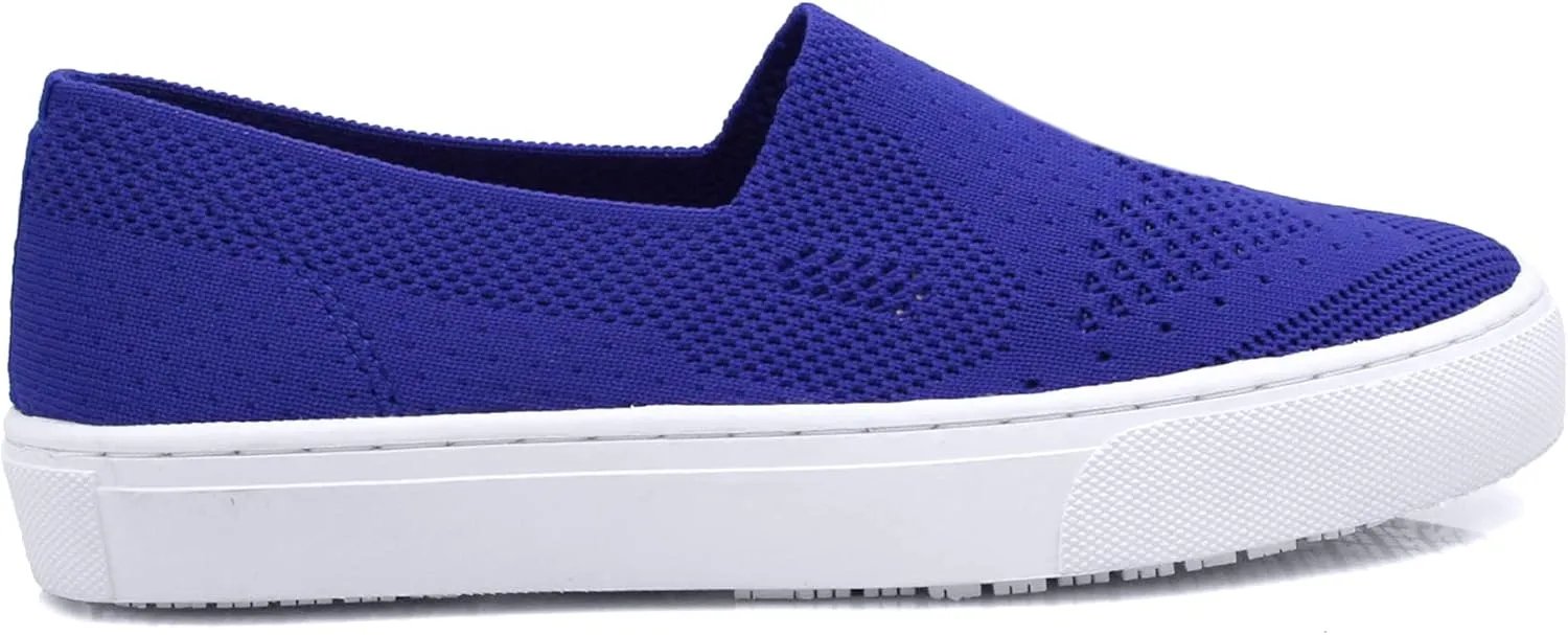 Laforst Fashion Womens Mesh Upper Slip Resistant Server Waitress Slip On Flats