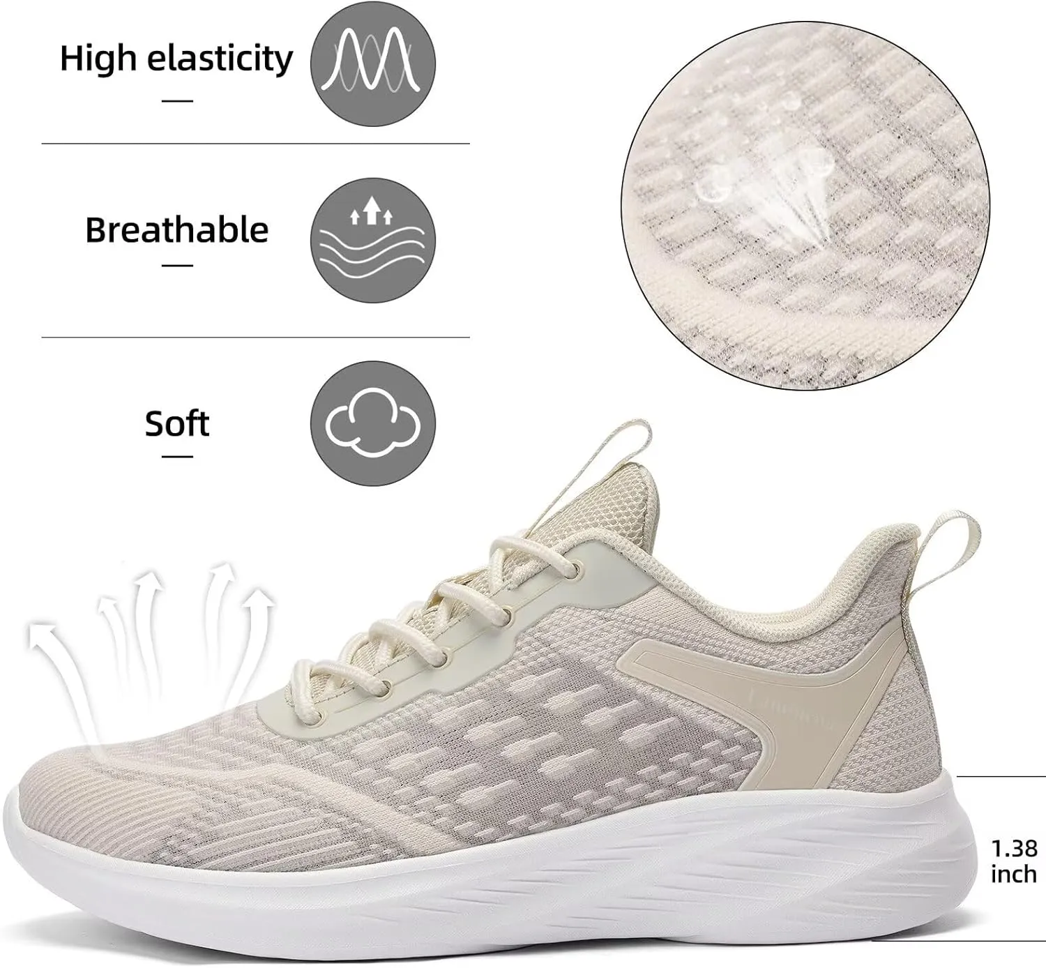 Lamincoa Women Walking Shoes Slip on Running Sneakers Lightweight Athletic Gym Workout Tennis Shoes