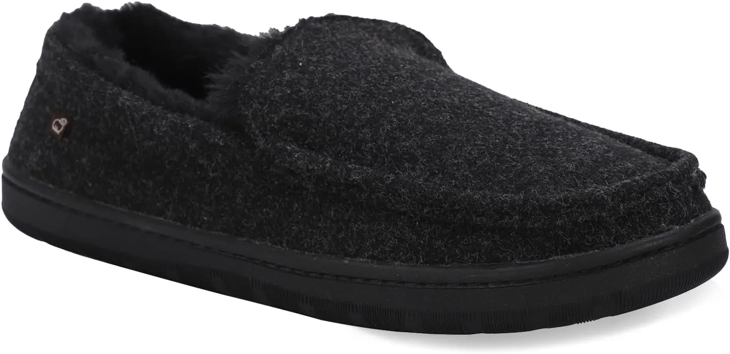 Lamo Mens Harrison Wool Moccasin Casual Slippers Casual - Grey