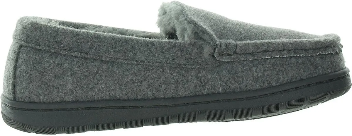 Lamo Mens Harrison Wool Moccasin Casual Slippers Casual - Grey