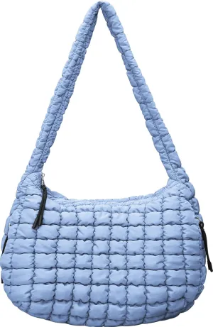 Large Puffer Tote Bag for Women Quilted Crossbody Bag, Hobo Quilted Tote Bag Crossbody Shoulder Handbags Puff Purse