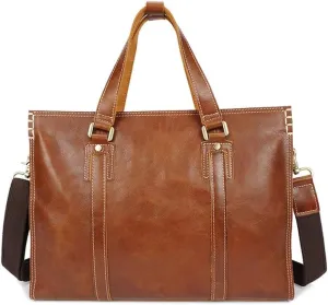 Layer Cowhide Leather Handbag Single Shoulder Type Crossbody Bag Computer Leather Men's Bag Men's Briefcase