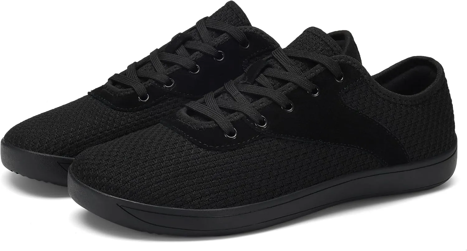 LCGJR Men's Wide Toe Box Shoes Minimalist Barefoot Walking Shoes Extra Wide Width Zero Drop Shoes Lightweight Breathable Sneakers