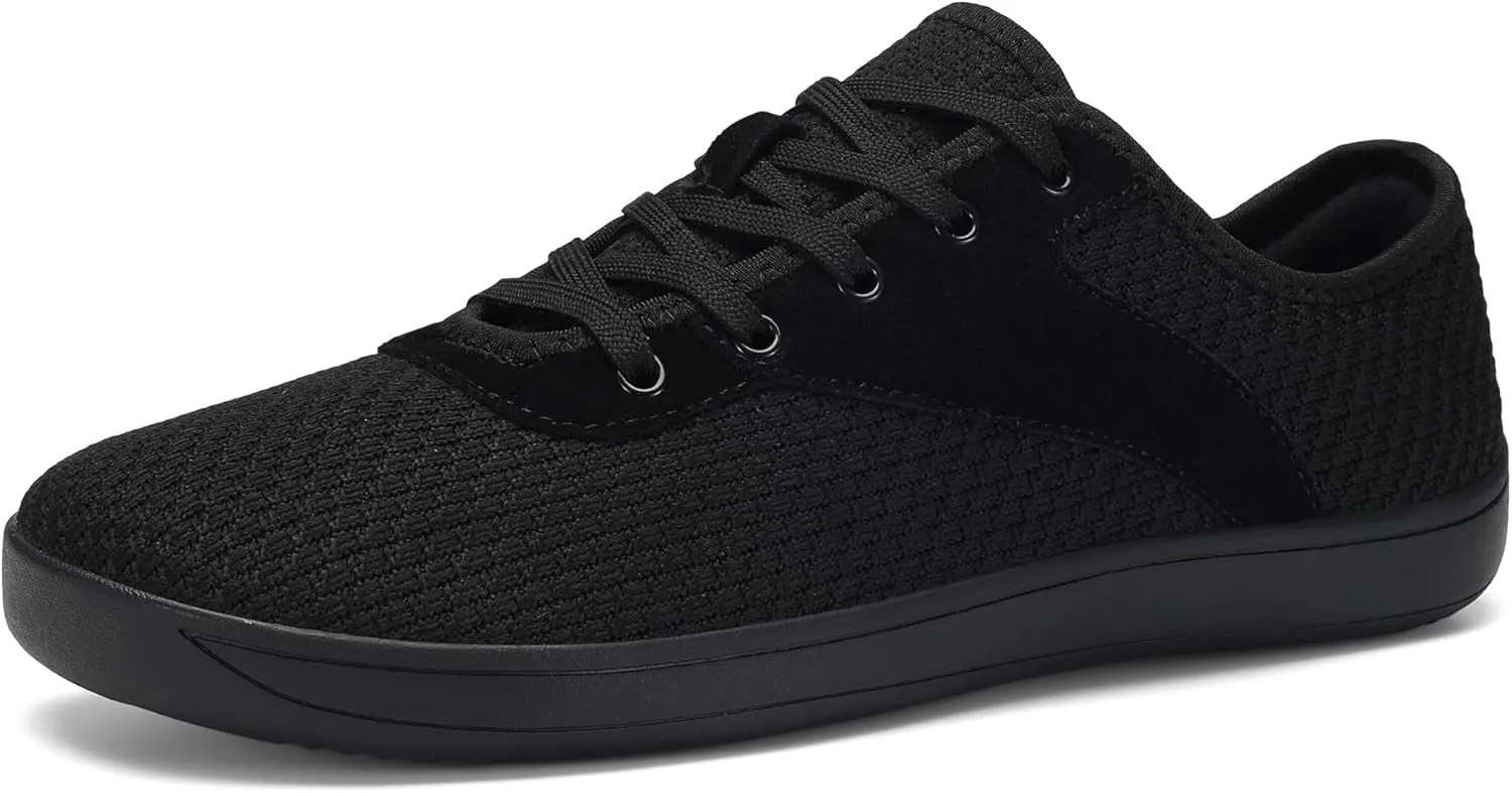 LCGJR Men's Wide Toe Box Shoes Minimalist Barefoot Walking Shoes Extra Wide Width Zero Drop Shoes Lightweight Breathable Sneakers