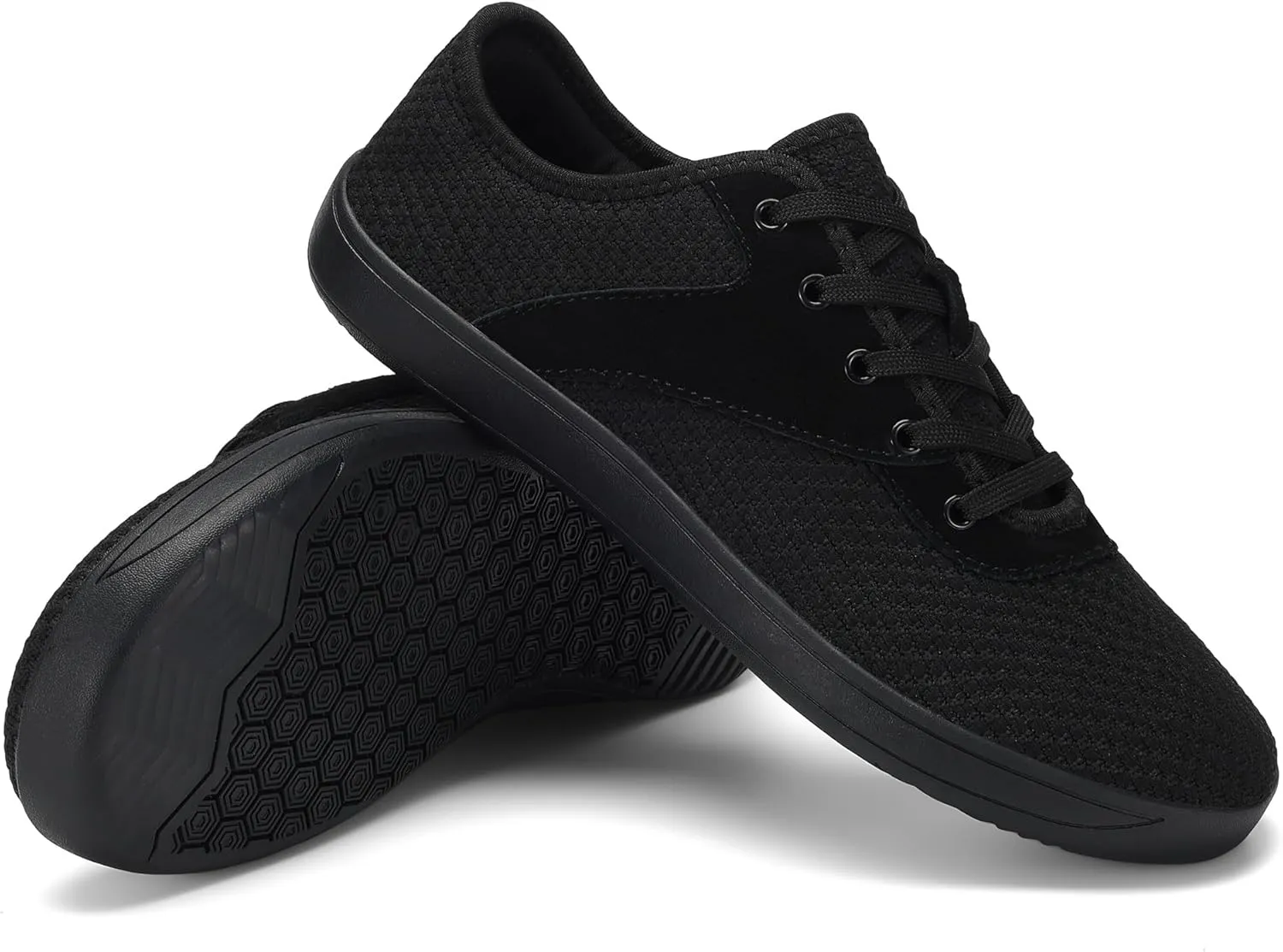 LCGJR Men's Wide Toe Box Shoes Minimalist Barefoot Walking Shoes Extra Wide Width Zero Drop Shoes Lightweight Breathable Sneakers