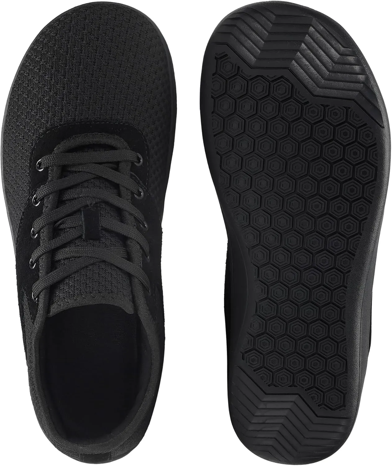 LCGJR Men's Wide Toe Box Shoes Minimalist Barefoot Walking Shoes Extra Wide Width Zero Drop Shoes Lightweight Breathable Sneakers