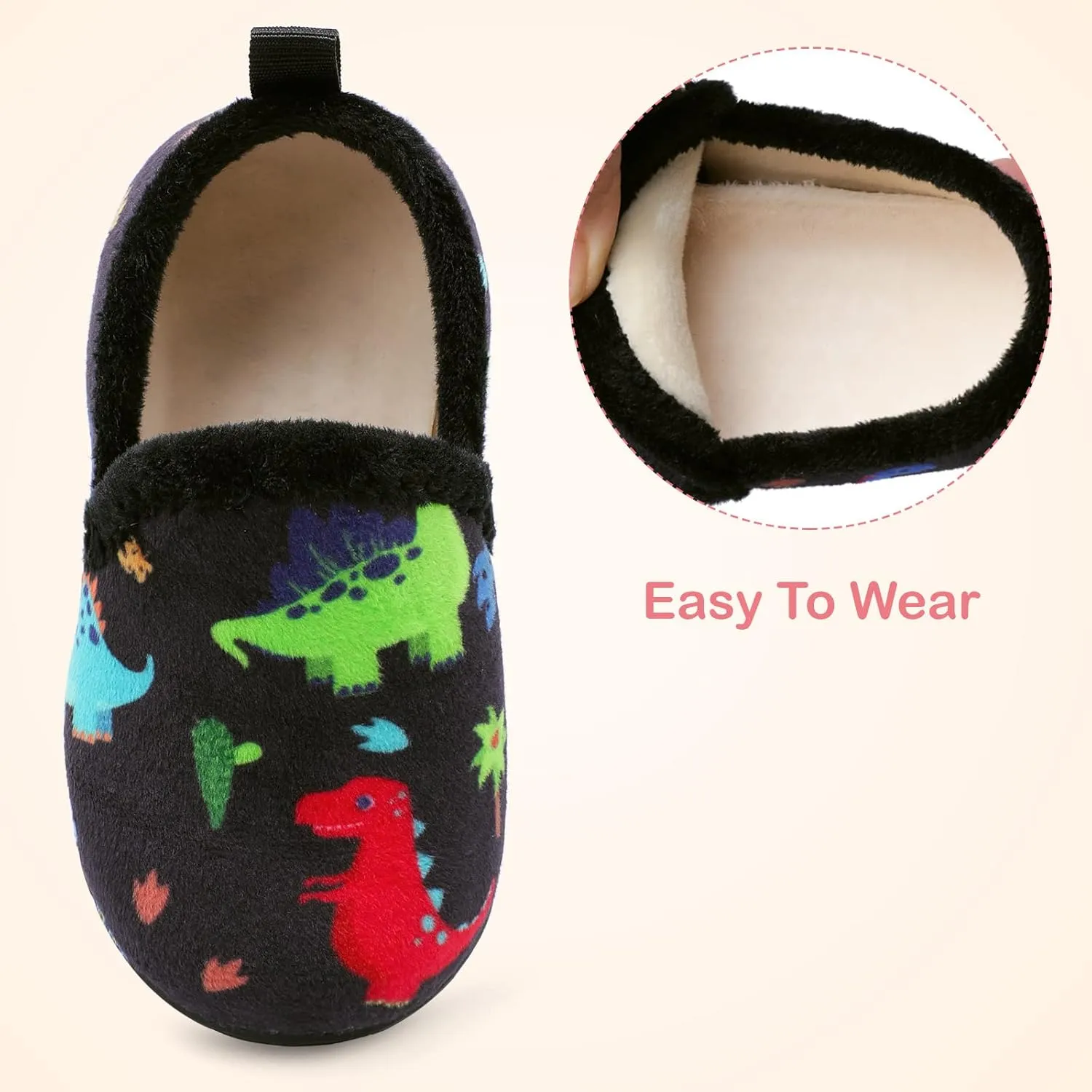Lefflow Toddler Slippers Boys Girls House Shoes Slip on Baby Sock Shoes Lightweight Outdoor Walking Shoes