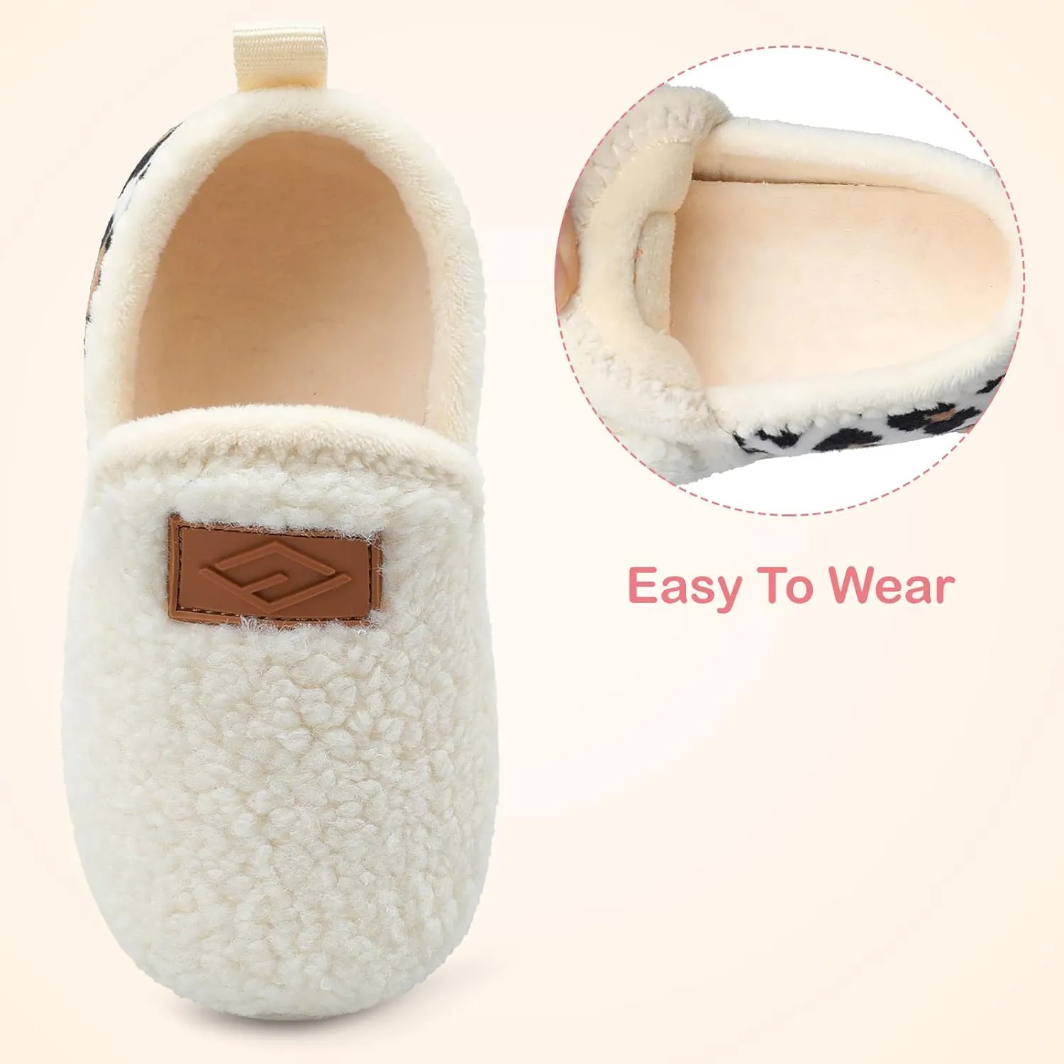 Lefflow Toddler Slippers Boys Girls House Shoes Slip on Baby Sock Shoes Lightweight Outdoor Walking Shoes