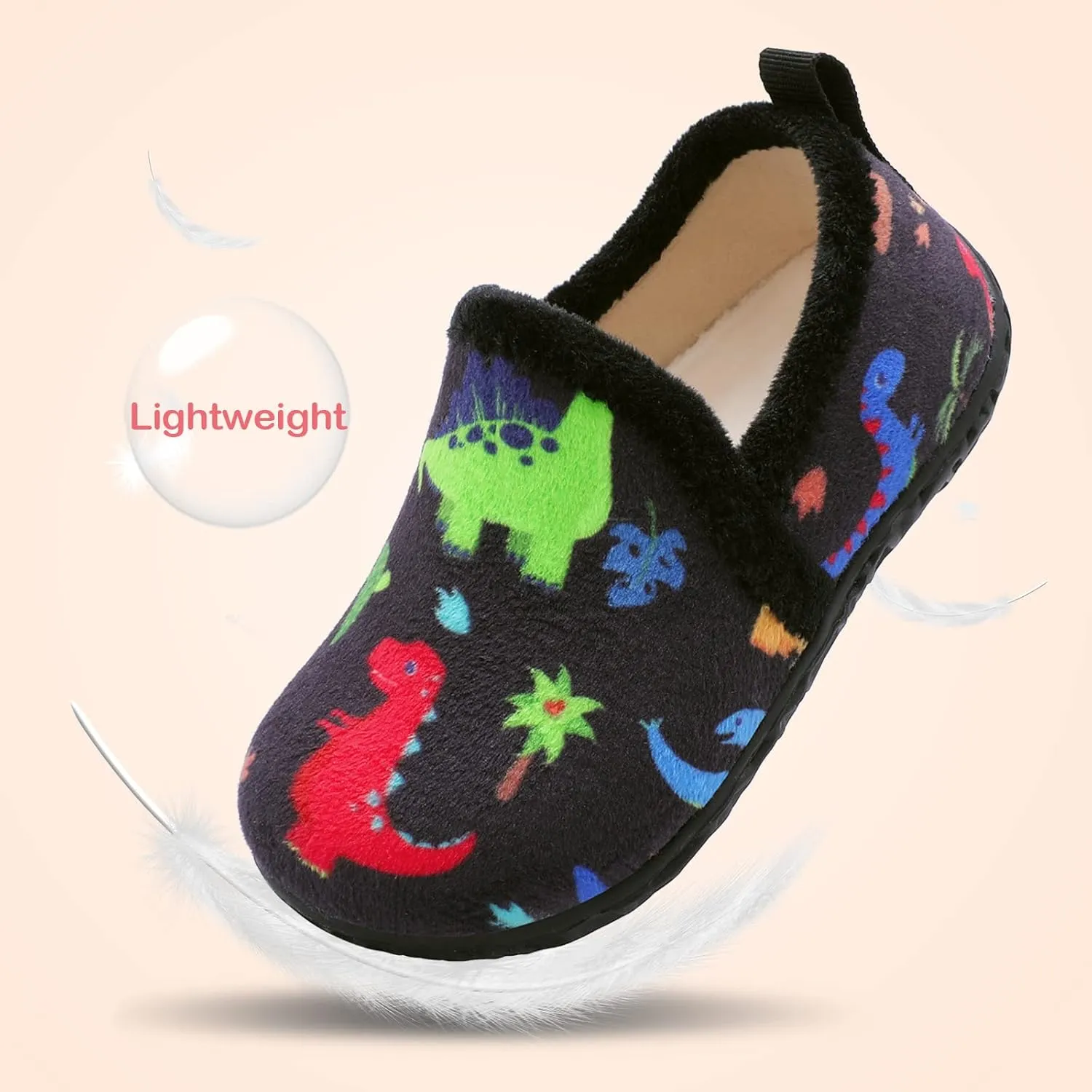 Lefflow Toddler Slippers Boys Girls House Shoes Slip on Baby Sock Shoes Lightweight Outdoor Walking Shoes