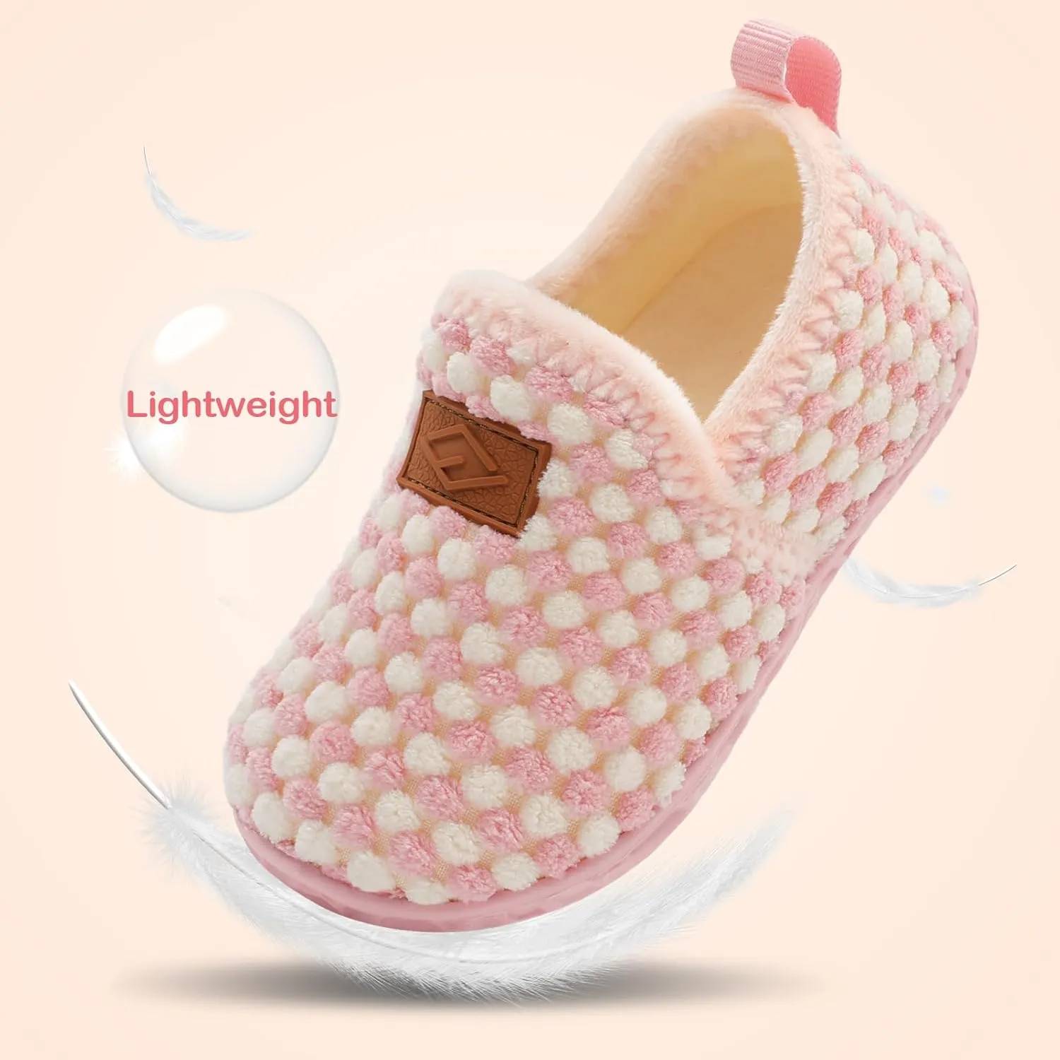 Lefflow Toddler Slippers Boys Girls House Shoes Slip on Baby Sock Shoes Lightweight Outdoor Walking Shoes