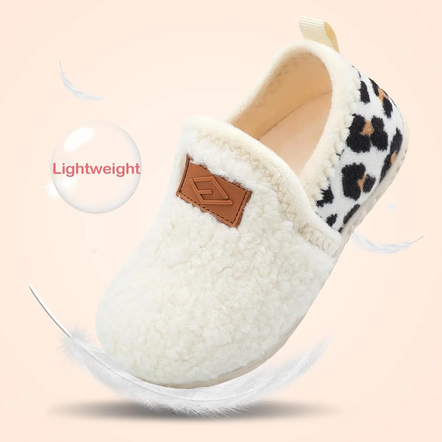 Lefflow Toddler Slippers Boys Girls House Shoes Slip on Baby Sock Shoes Lightweight Outdoor Walking Shoes