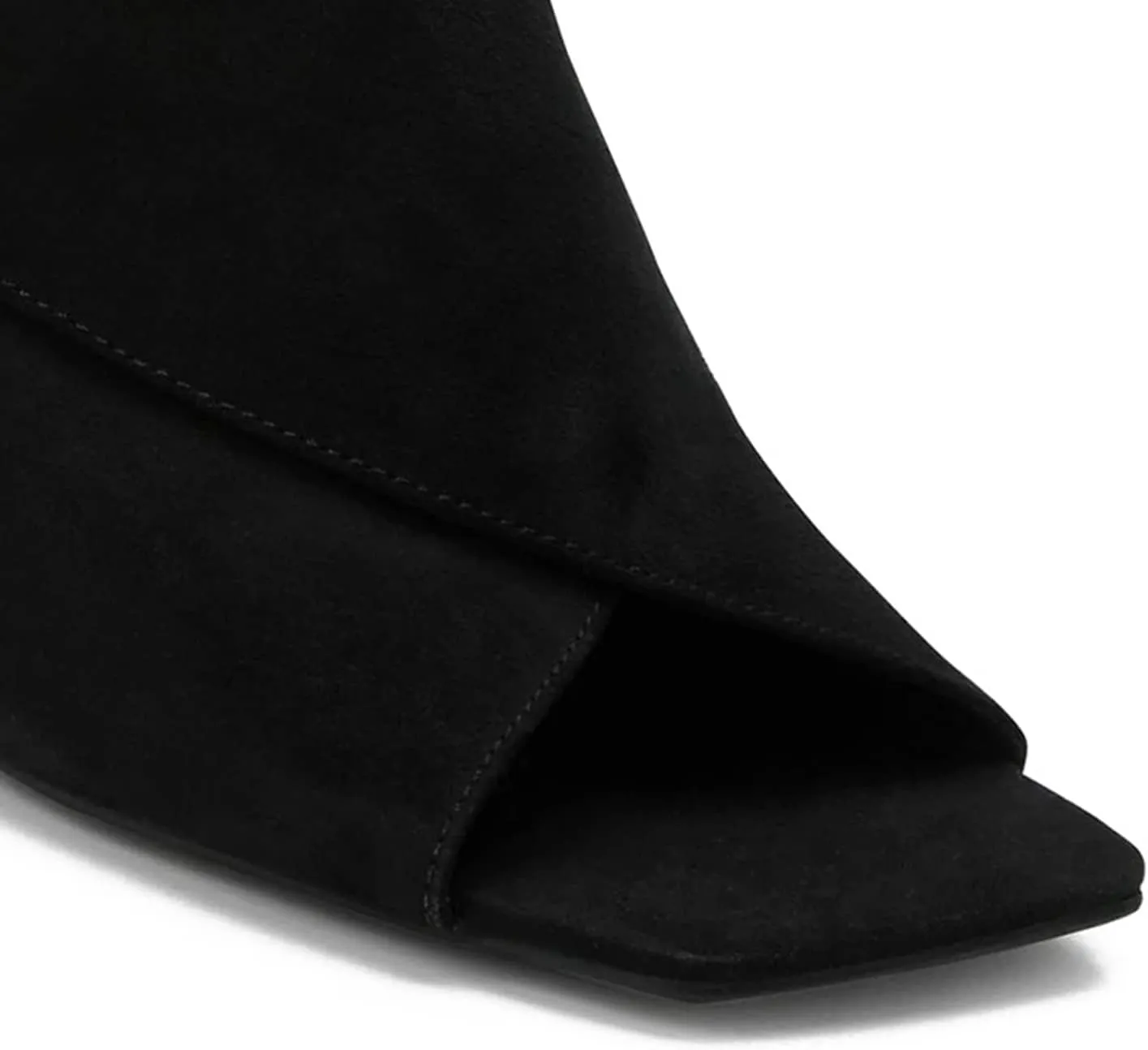 LEHOOR Women Chunky Heel Open Toe Booties Suede Side Cut-Out Ankle Boots Square Peep Toe 2 Inch Block Mid Heels Dress Heeled Sandal Booties Back Zipper Summer Casual Size 4-11 M US