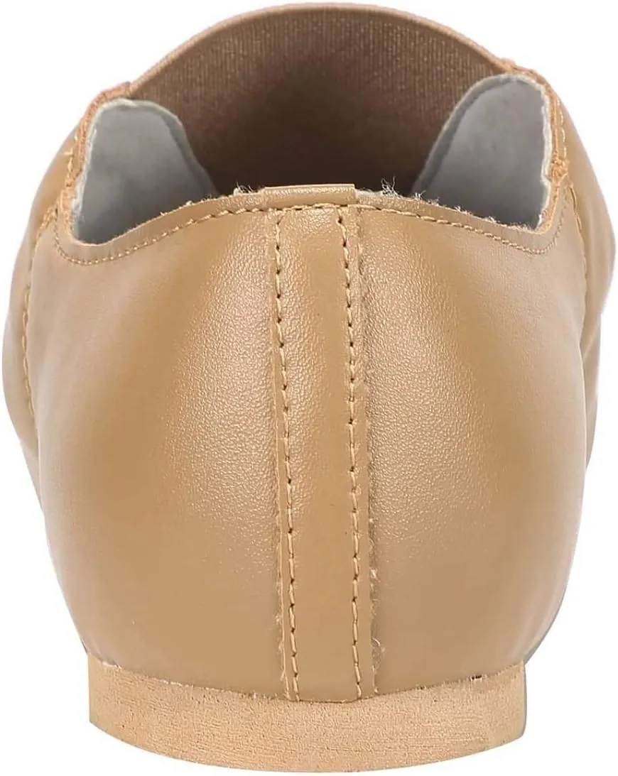 Linodes PU Leather Jazz Shoe Slip On Dance Shoes with Up Elastic for Girls and Boys (Toddler/Little Kid/Big Kid)