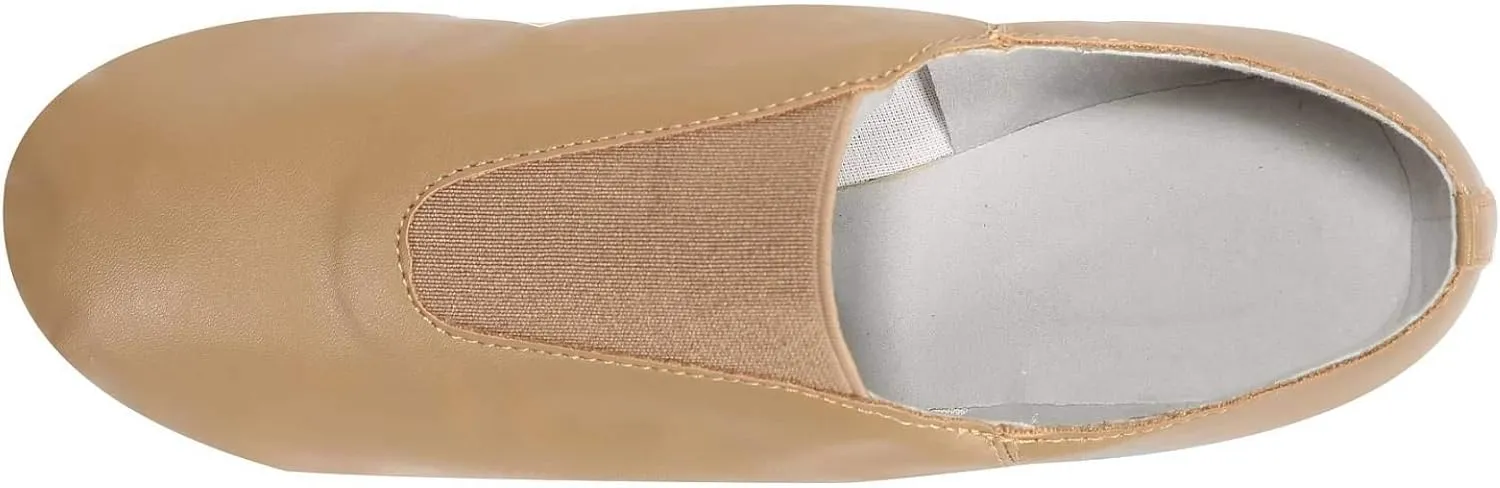 Linodes PU Leather Jazz Shoe Slip On Dance Shoes with Up Elastic for Girls and Boys (Toddler/Little Kid/Big Kid)