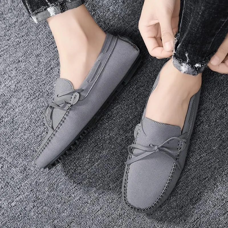 Loafers for Men Suede Vegan Leather Moccasins Driving Loafers Flexible Comfortable Anti-Slip Casual Slip On