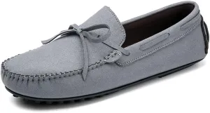 Loafers for Men Suede Vegan Leather Moccasins Driving Loafers Flexible Comfortable Anti-Slip Casual Slip On