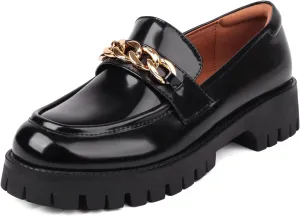 Loafers for Women Platform Chunky Lug Sole Comfort Slip-on Causal Work Loafer Shoes