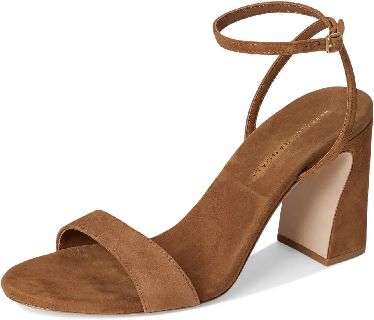 Loeffler Randall Women's Malia Curved Heel Simple Sandals with Ankle Wrap