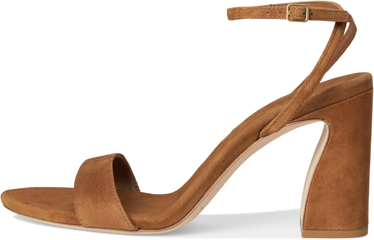 Loeffler Randall Women's Malia Curved Heel Simple Sandals with Ankle Wrap