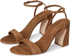 Loeffler Randall Women's Malia Curved Heel Simple Sandals with Ankle Wrap