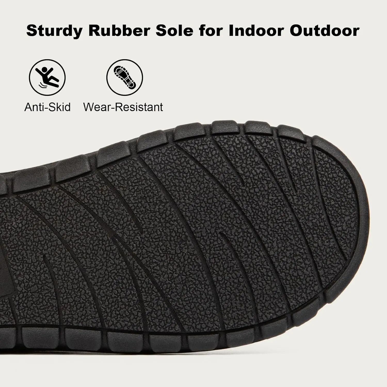 LongBay Men's Memory Foam Loafer Slippers Cozy Waffle Knit Slip on Moc House Shoes for Indoor Outdoor