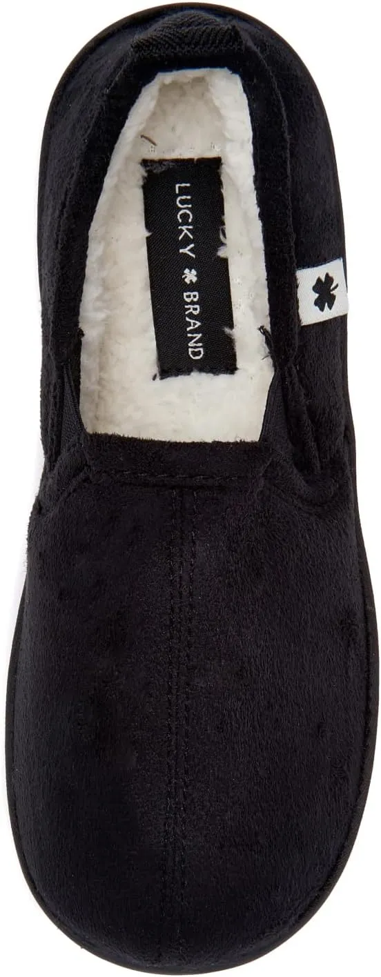 Lucky Brand Boy's Micro Suede A-line Slippers – Cozy Comfort and Stylish Design for Little Feet
