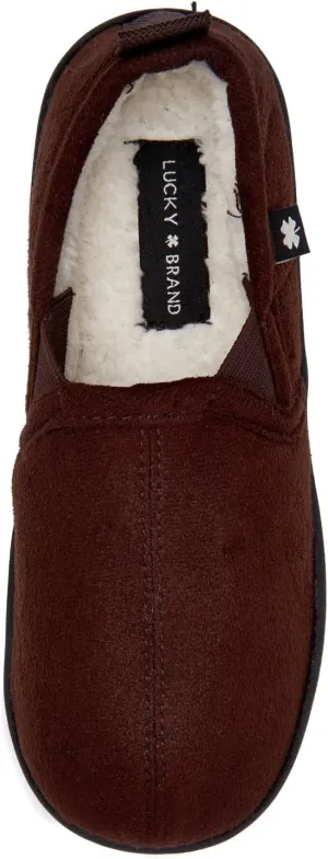 Lucky Brand Boy's Micro Suede A-line Slippers – Cozy Comfort and Stylish Design for Little Feet