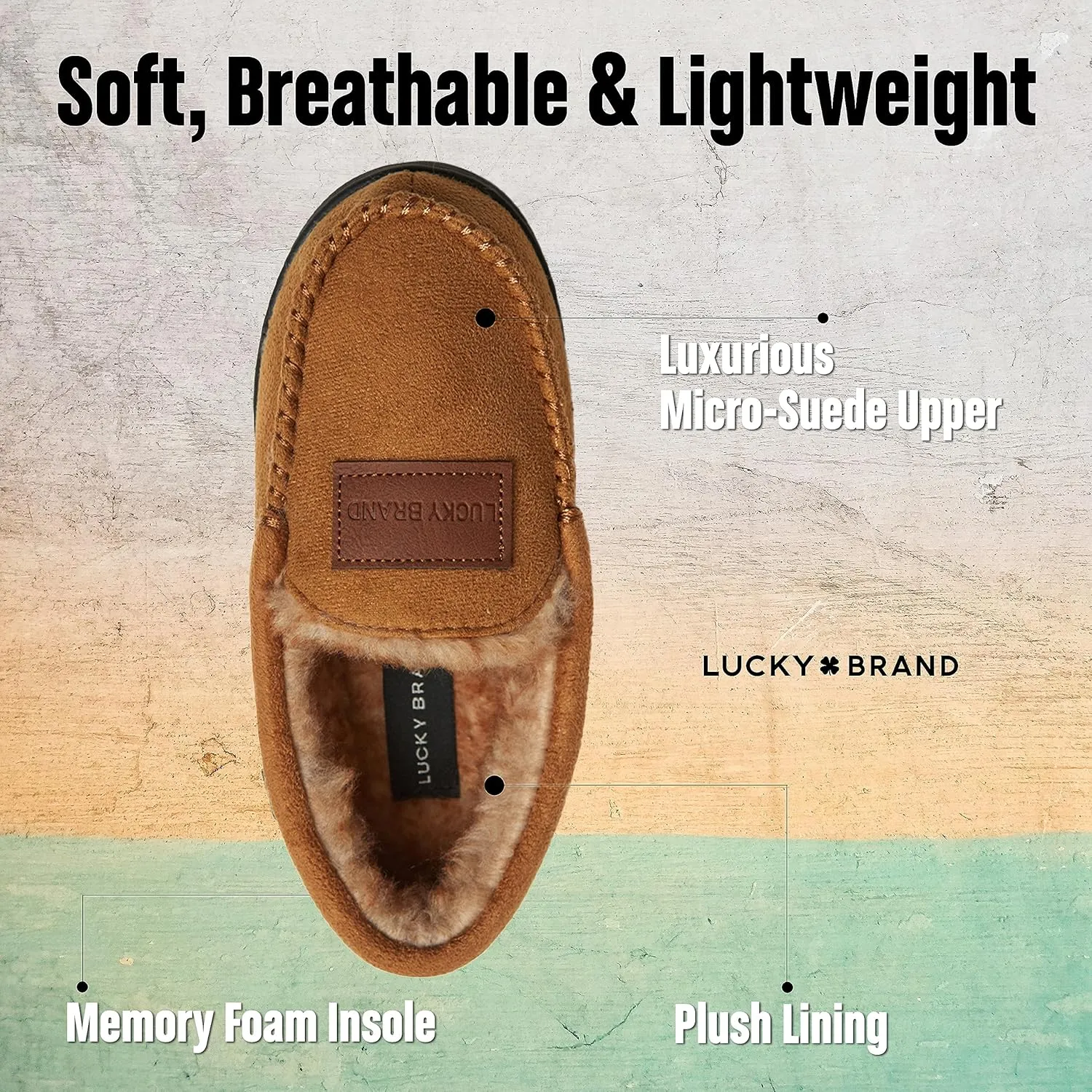 Lucky Brand Boy's Micro Suede A-line Slippers – Cozy Comfort and Stylish Design for Little Feet
