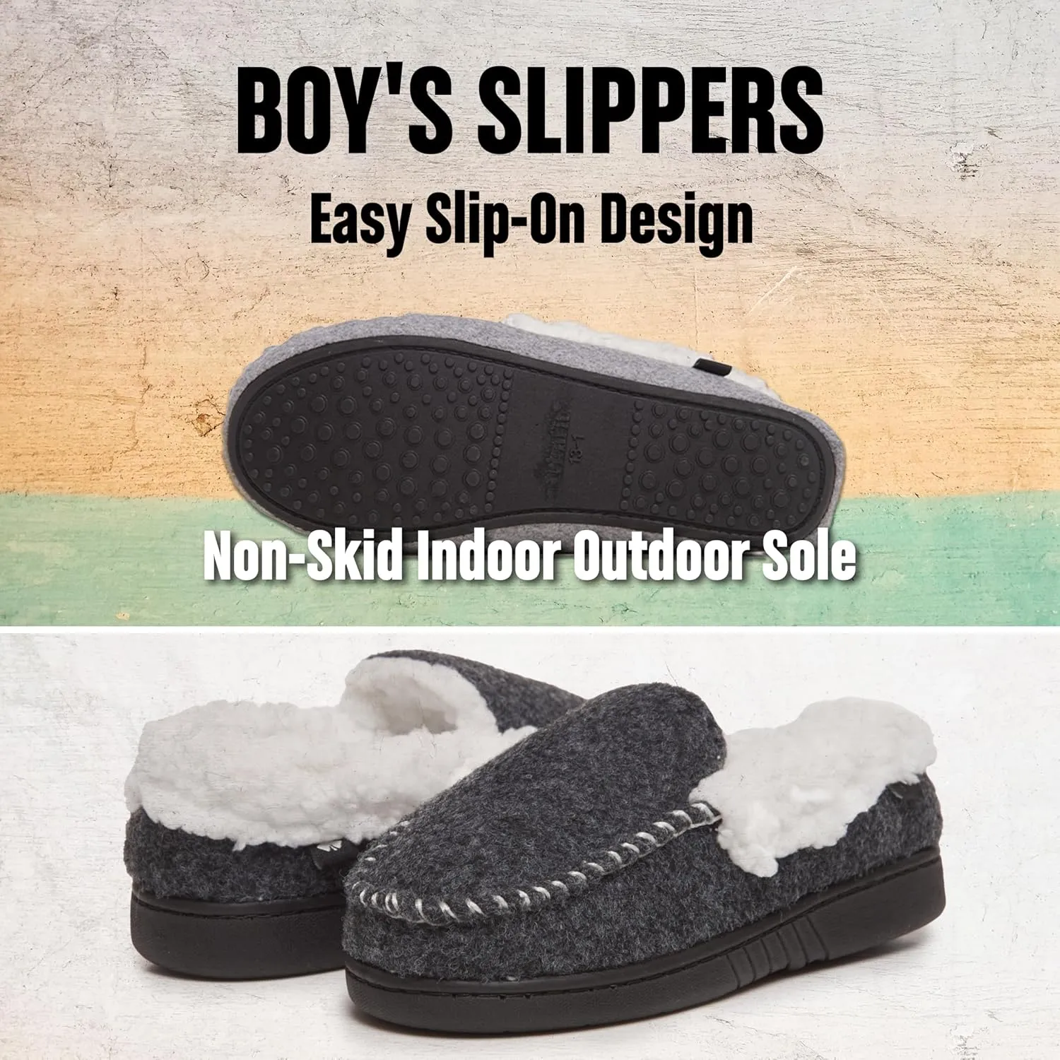 Lucky Brand Boy's Micro Suede A-line Slippers – Cozy Comfort and Stylish Design for Little Feet