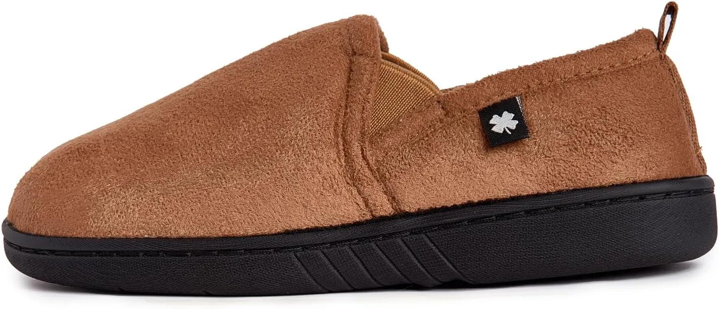 Lucky Brand Boy's Micro Suede A-line Slippers – Cozy Comfort and Stylish Design for Little Feet