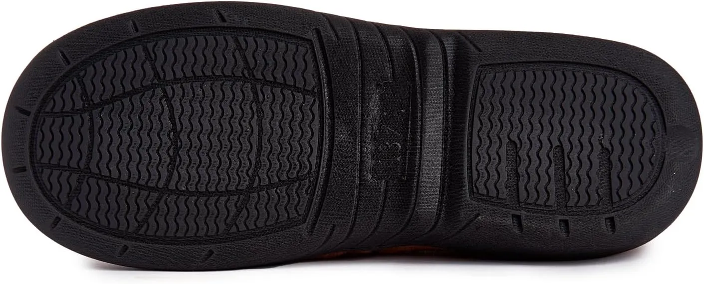 Lucky Brand Boy's Micro Suede A-line Slippers – Cozy Comfort and Stylish Design for Little Feet