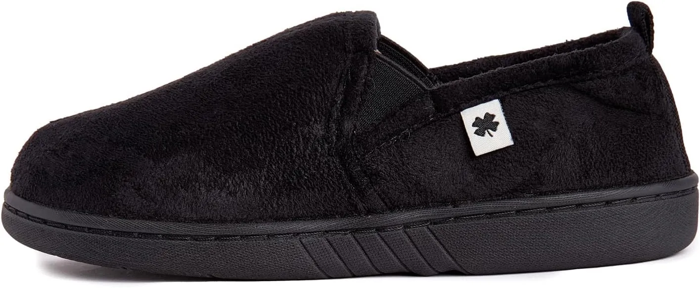 Lucky Brand Boy's Micro Suede A-line Slippers – Cozy Comfort and Stylish Design for Little Feet