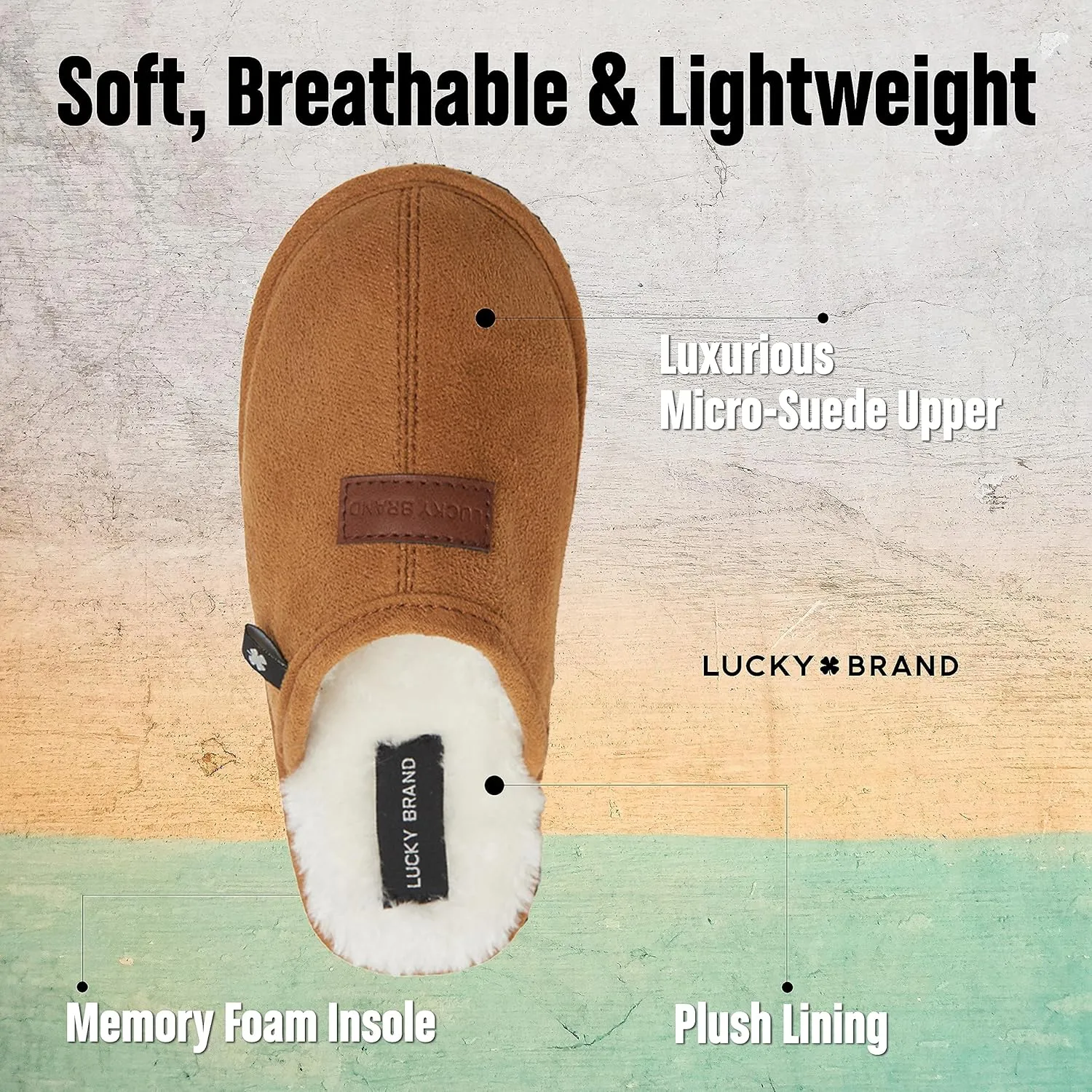 Lucky Brand Boy's Plaid Scuff Slippers – Cozy Comfort with Stylish Plaid Design for Boys