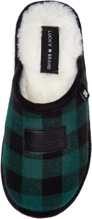 Lucky Brand Boy's Plaid Scuff Slippers – Cozy Comfort with Stylish Plaid Design for Boys