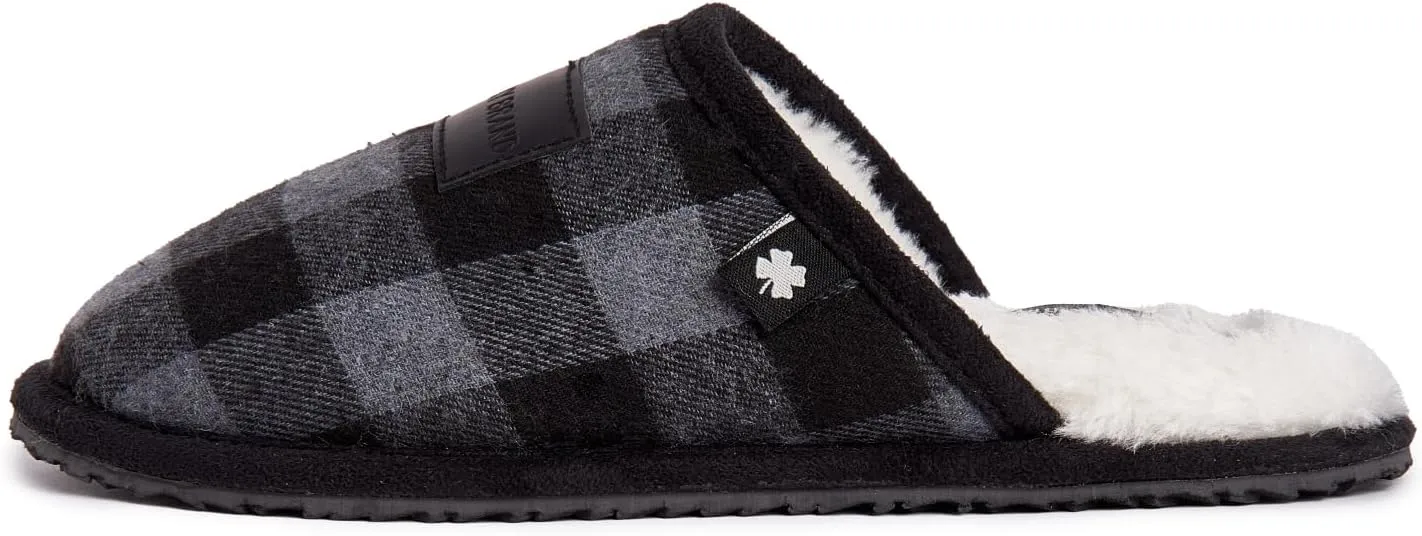 Lucky Brand Boy's Plaid Scuff Slippers – Cozy Comfort with Stylish Plaid Design for Boys