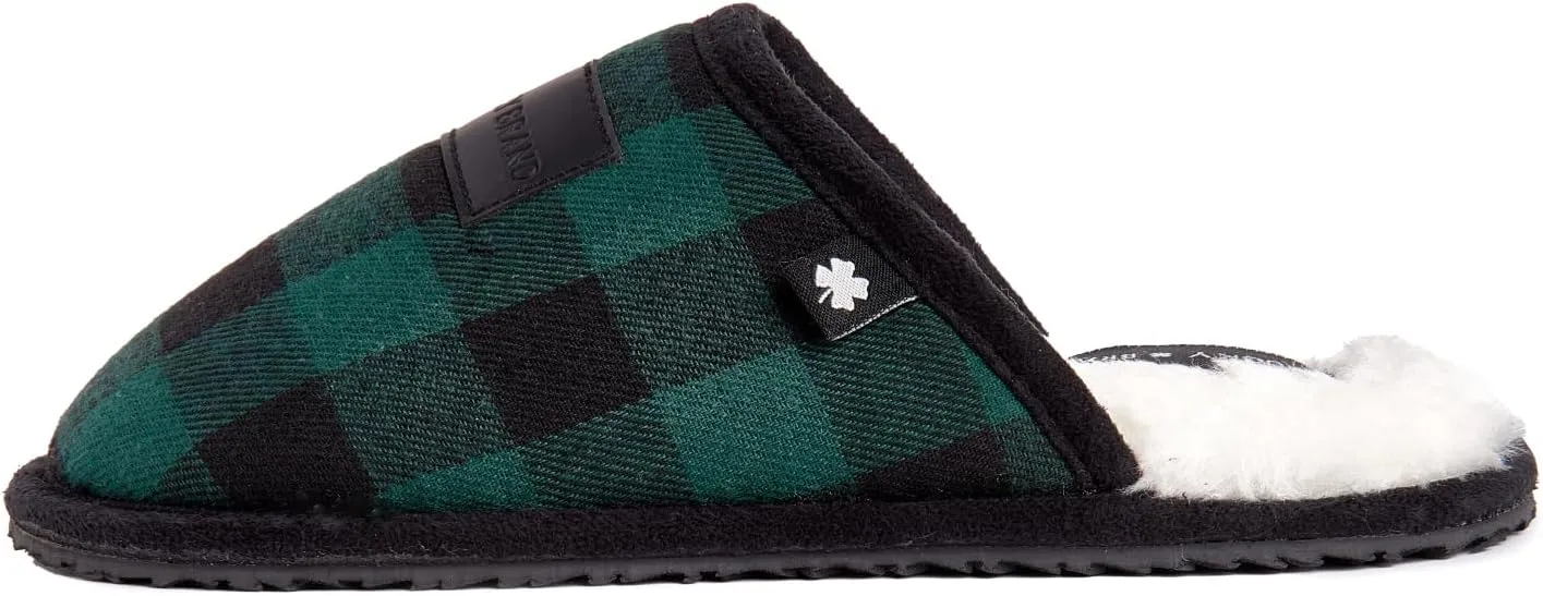 Lucky Brand Boy's Plaid Scuff Slippers – Cozy Comfort with Stylish Plaid Design for Boys