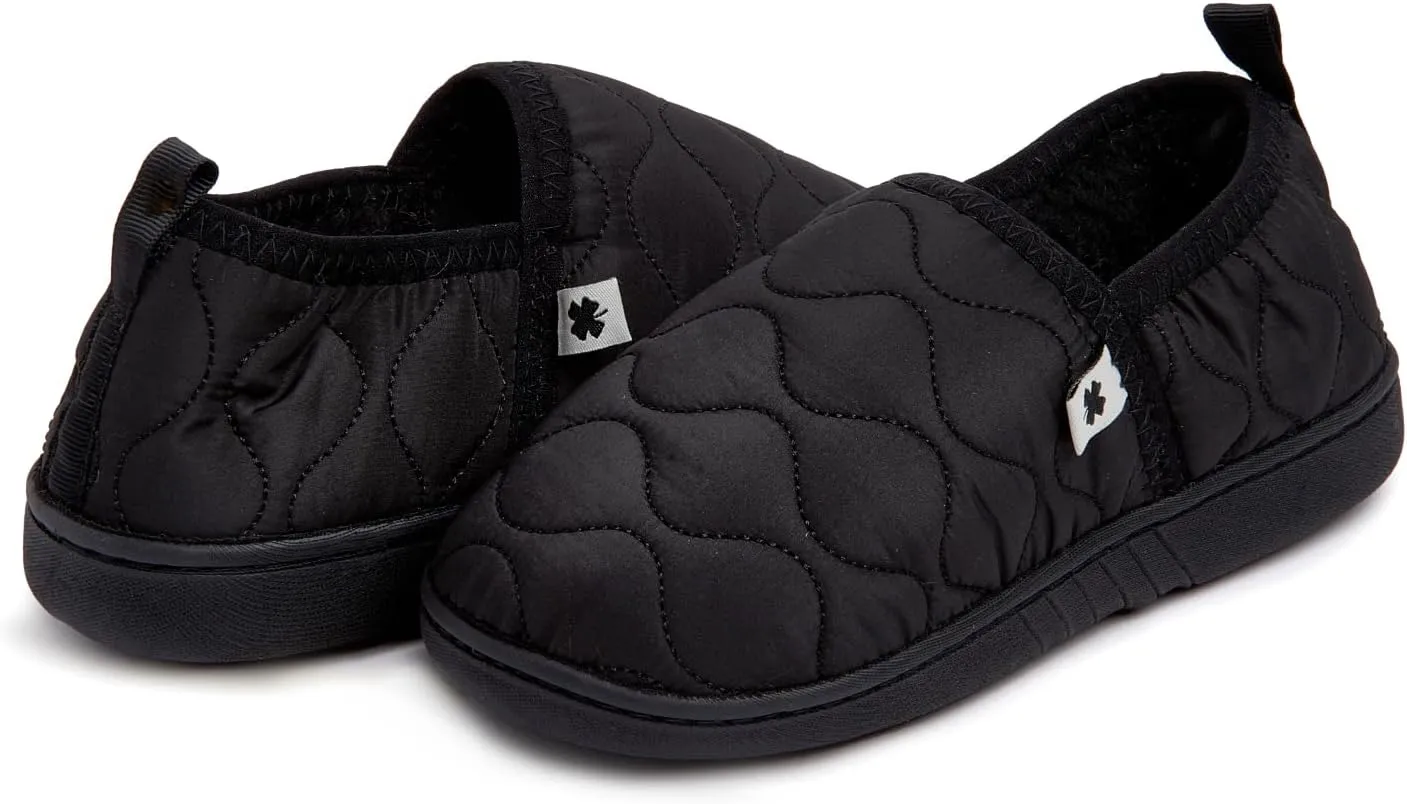 Lucky Brand Boy's Quilted A-line Slippers – Warm, Stylish, and Comfortable Footwear for Kids
