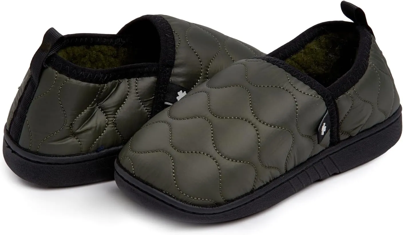Lucky Brand Boy's Quilted A-line Slippers – Warm, Stylish, and Comfortable Footwear for Kids