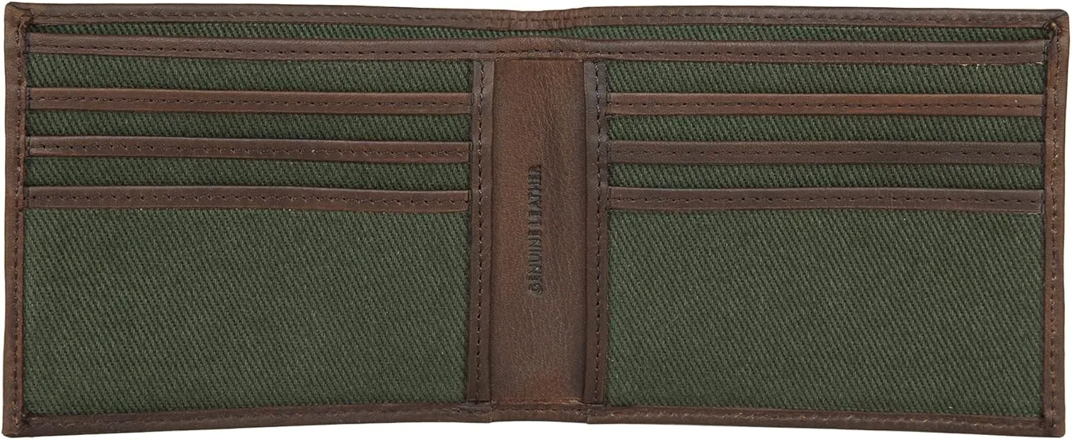 Lucky Brand Men's Bifold Wallet | Id Window | Card Slots | Leather | Organization | Durable | Stylish