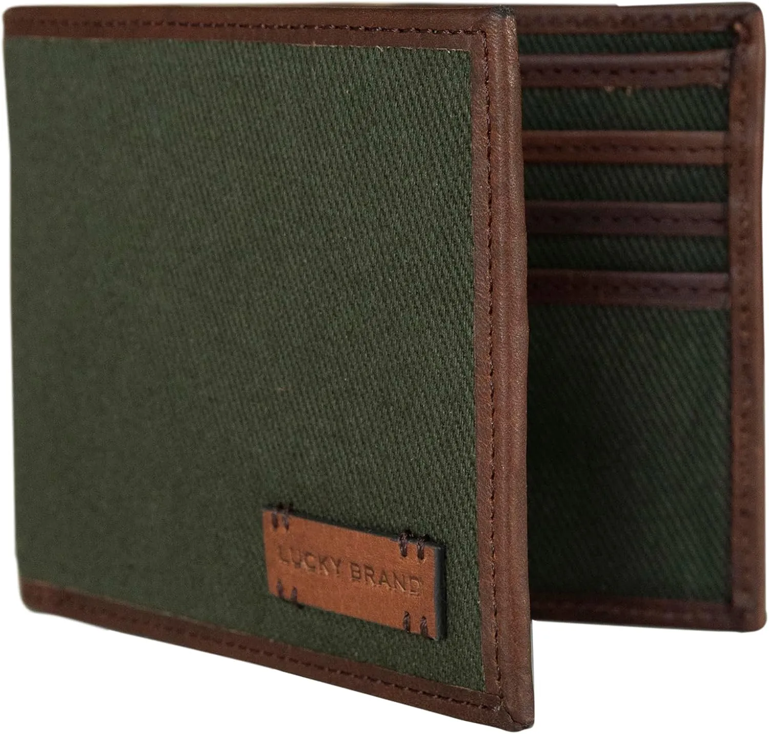 Lucky Brand Men's Bifold Wallet | Id Window | Card Slots | Leather | Organization | Durable | Stylish