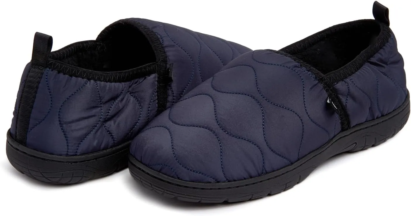 Lucky Brand Men's Quilted A-line Slippers – Stylish and Cozy Indoor Footwear for Men