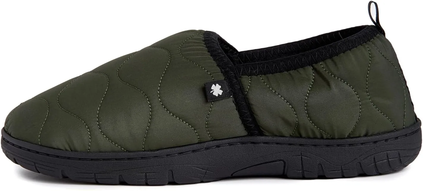 Lucky Brand Men's Quilted A-line Slippers – Stylish and Cozy Indoor Footwear for Men