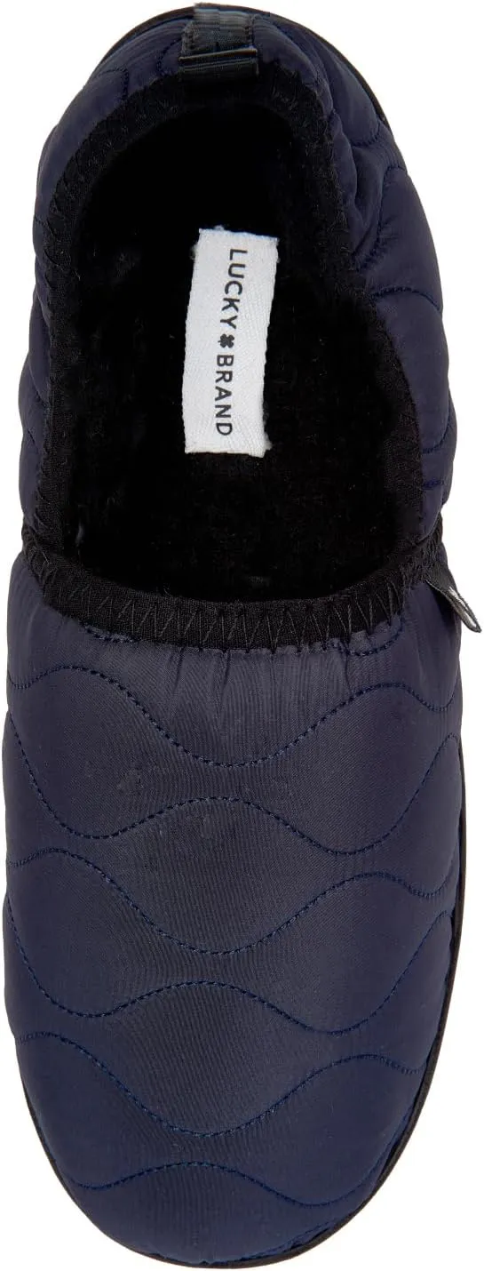 Lucky Brand Men's Quilted A-line Slippers – Stylish and Cozy Indoor Footwear for Men