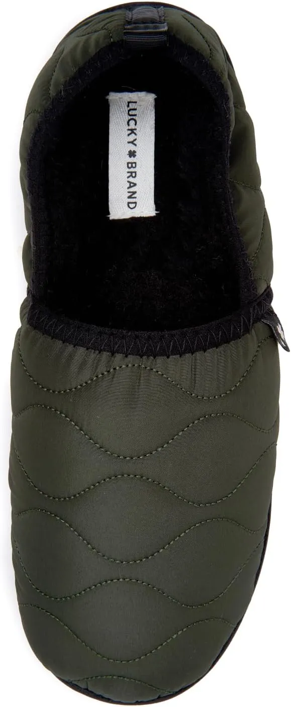 Lucky Brand Men's Quilted A-line Slippers – Stylish and Cozy Indoor Footwear for Men