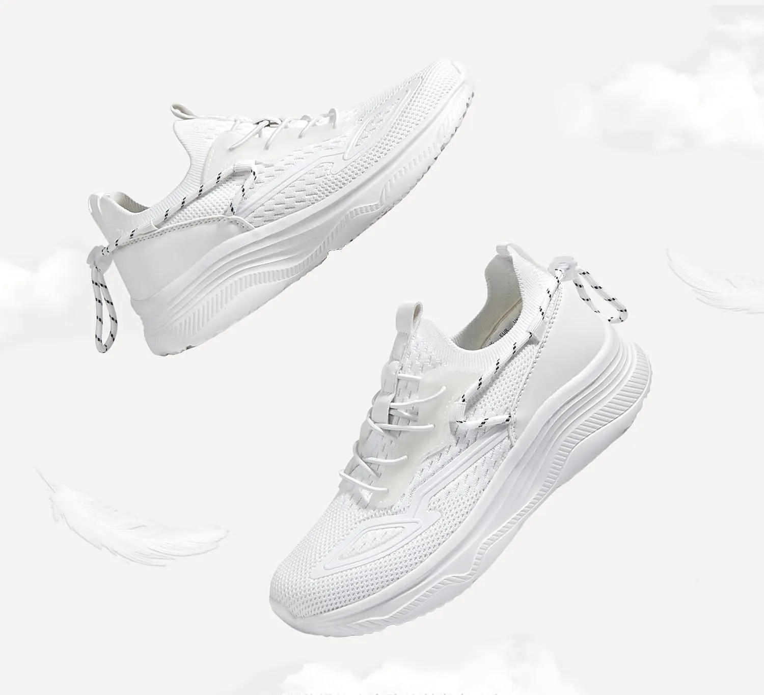 LUCKY STEP Women's Slip On Walking Shoes Mesh Tennis Workout Comfortable Lightweight Athletic Gym Trainers Stylish Breathable Fashion Sneakers
